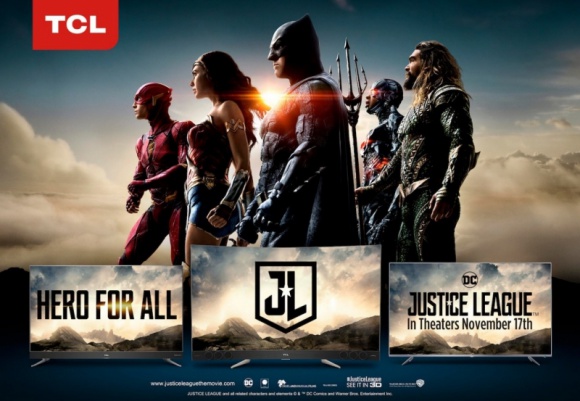 TCL razem z wytwórnią Warner Bros. Pictures promuje film Liga Sprawiedliwości